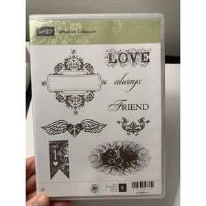 Stampin Up AFFECTION COLLECTION Stamp Set Love Always Friend Flourish RETIRED